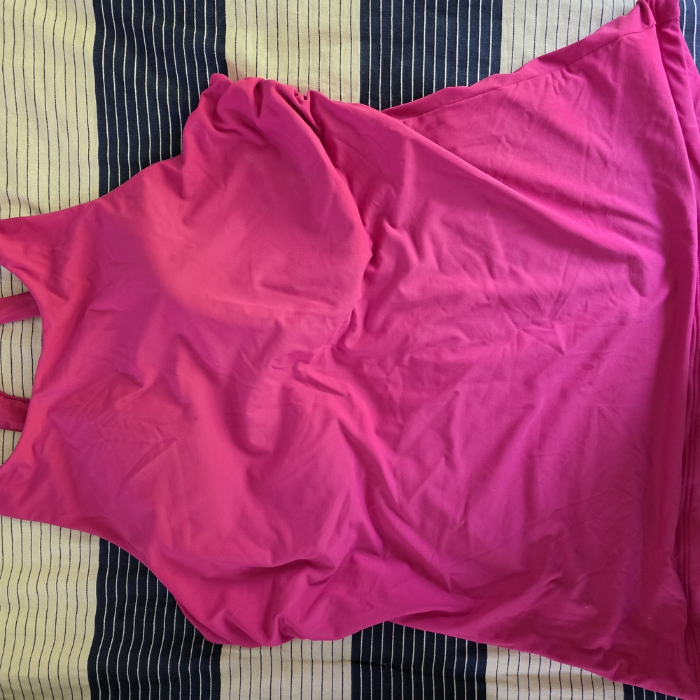 Athleta Pink Asymmetrical Sleeveless Tank Top